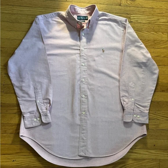 Ralph Lauren Men's Light Pink Casual Shirt Size XL Classic Fit Preppy Office - Picture 10 of 14
